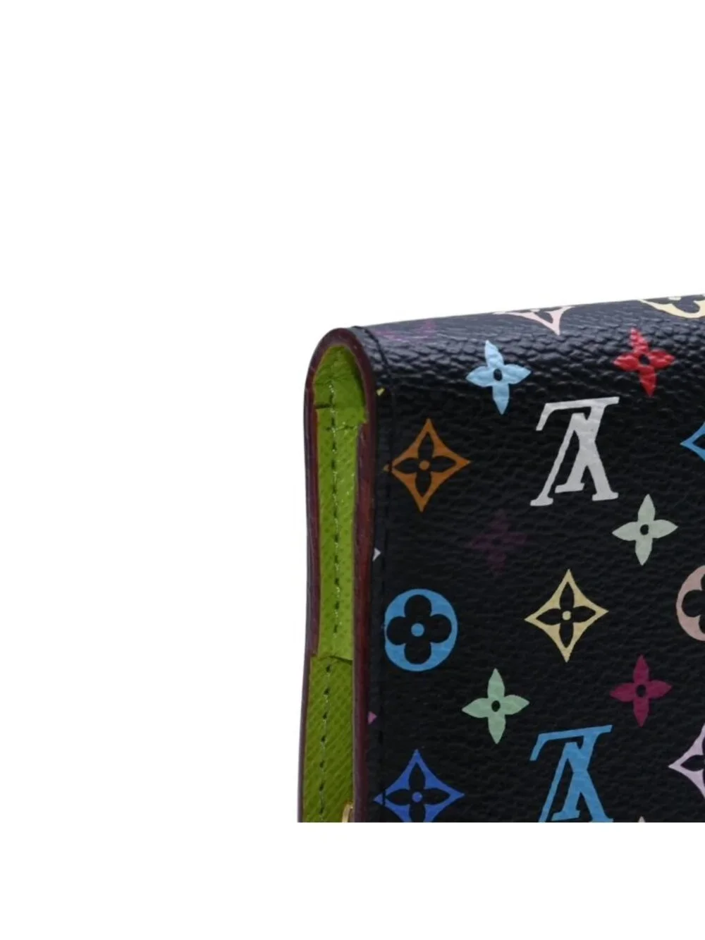 Louis Vuitton Portefeuille Insolite Wallet Monogram Multicolor Green Takashi